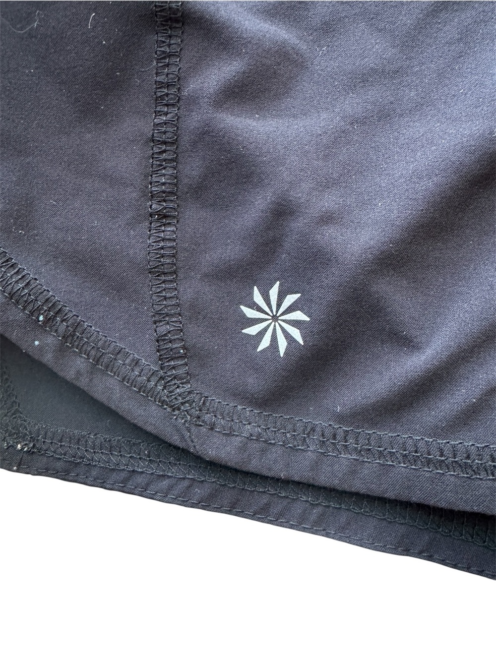 Athleta Girl Record Breaker 3" Running Shorts in Black with Aqua Zip Pocket - Picture 5 of 16